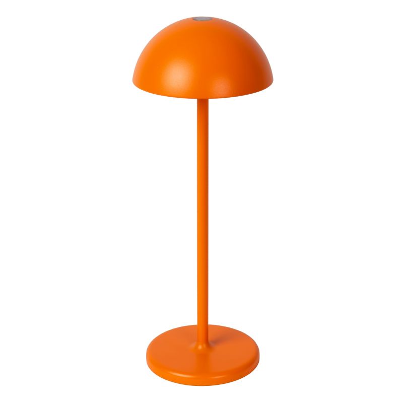 Lucide JOY - Dobíjacia stolová lampa Outdoor - Batéria - Ø 12 cm - LED Rozm. - 1x1,5W 3000K - IP54 - Oranžová